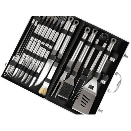 Deluxe BBQ Set Metálico de 24 piezas